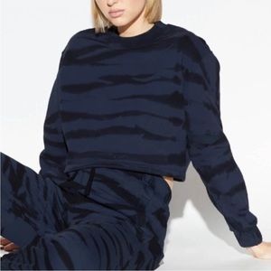 Apparis  Navy Blue Black Tanya tie-dye organic-cotton sweatshirt
